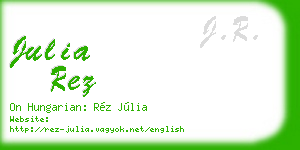 julia rez business card